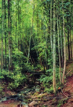 bosque de álamos temblones 1896 paisaje clásico Ivan Ivanovich árboles Pinturas al óleo